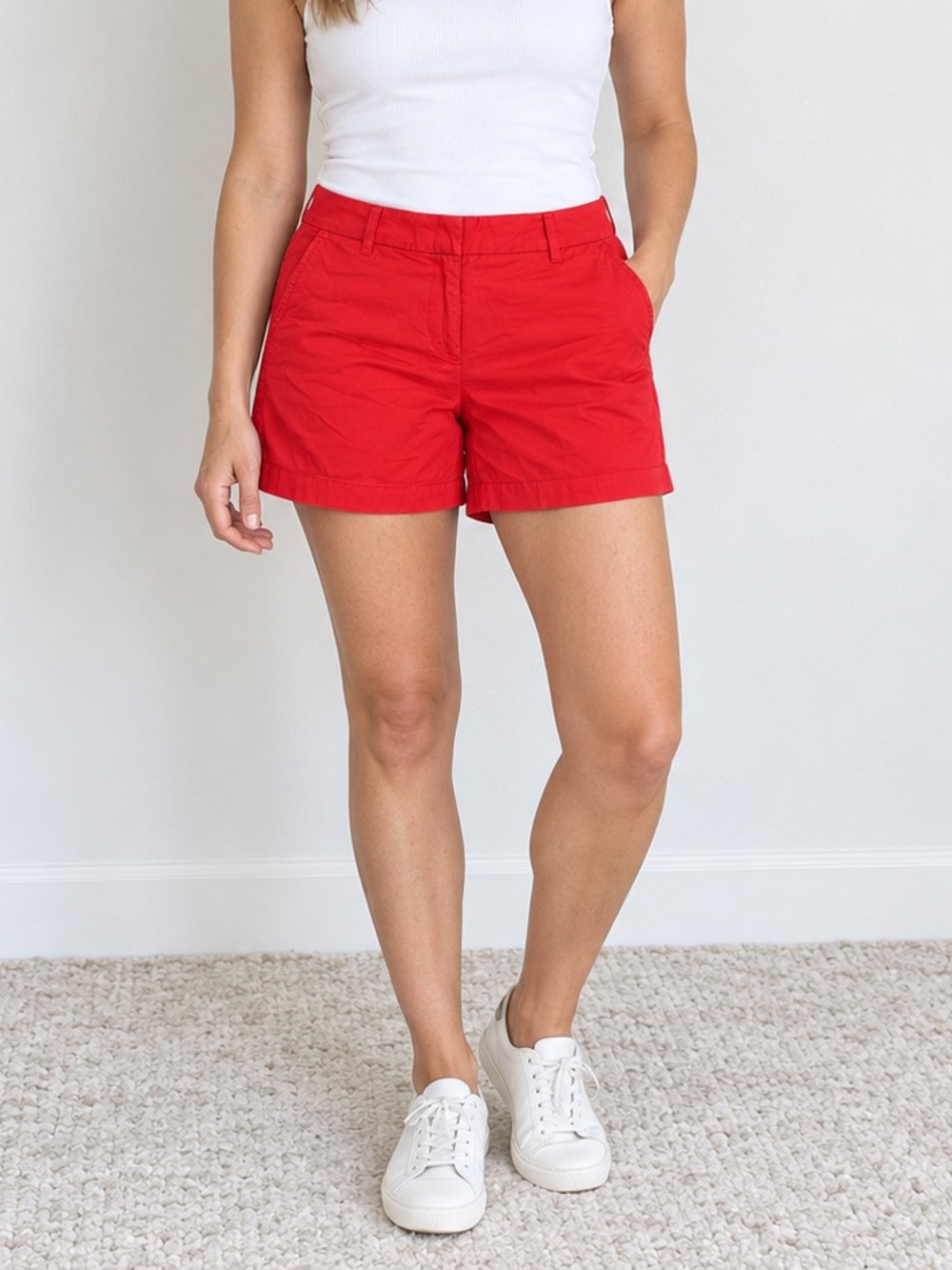 J. Crew Women’s Orange  Chino Shorts Size 10 Cotton